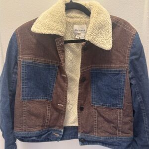 Women's Jean Jacket - Brown and Blue